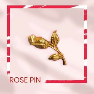 Vintage Gold Rose Pin 🌹